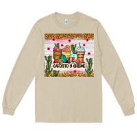 Mushroom Cafecito y chisme coffee cups Long Sleeve Tee - Zillion Design Studio