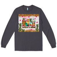Smoke Cafecito y chisme coffee cups Long Sleeve Tee - Zillion Design Studio