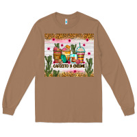 Toasted Coconut Cafecito y chisme coffee cups Long Sleeve Tee - Zillion Design Studio