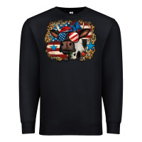 Black 4th of july cow Premium Sweatshirt - Jasminsmagicworld