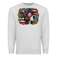 Dove Grey 4th of july cow Premium Sweatshirt - Jasminsmagicworld