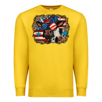 Lemon 4th of july cow Premium Sweatshirt - Jasminsmagicworld