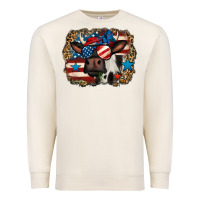 Sandshell 4th of july cow Premium Sweatshirt - Jasminsmagicworld