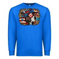 True Royal 4th of july cow Premium Sweatshirt - Jasminsmagicworld