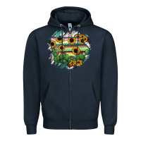 Navy Iowa State Map Zipper Hoodie - RanaPortraitStore