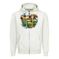 Oatmeal Heather Iowa State Map Zipper Hoodie - RanaPortraitStore