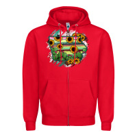 Red Iowa State Map Zipper Hoodie - RanaPortraitStore