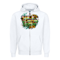 White Iowa State Map Zipper Hoodie - RanaPortraitStore
