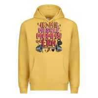 Antique Gold in my muscle mommy era Premium Hoodie - MaliasSmallBusiness