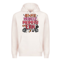 Pale Pink in my muscle mommy era Premium Hoodie - MaliasSmallBusiness
