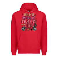 Red in my muscle mommy era Premium Hoodie - MaliasSmallBusiness