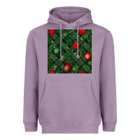Lavender christmas ornaments seamless  pattern Heavyweight Hoodie - BundleAndBundleShop