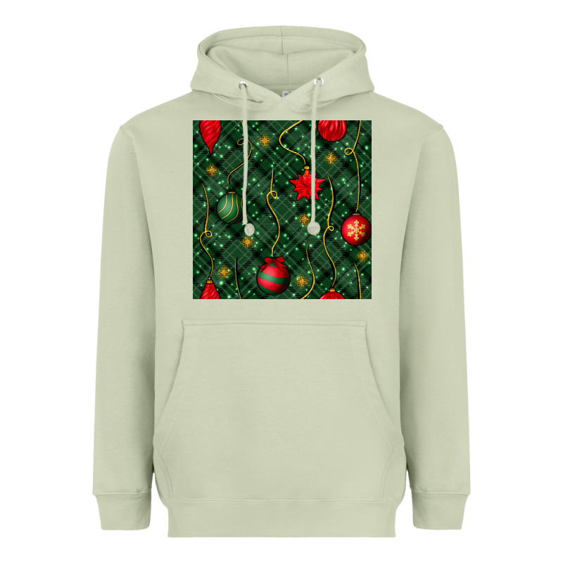 Christmas Ornaments Seamless  Pattern Heavyweight Hoodie by BundleAndBundleShop | Teevron