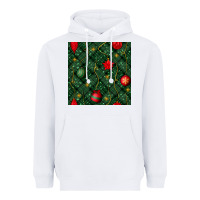 White christmas ornaments seamless  pattern Heavyweight Hoodie - BundleAndBundleShop