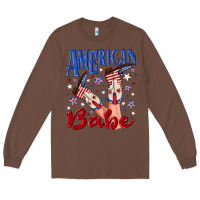 Chestnut American babe 4th july Long Sleeve Tee - texasbilliewilder