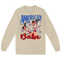 Mushroom American babe 4th july Long Sleeve Tee - texasbilliewilder