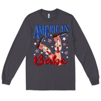 Smoke American babe 4th july Long Sleeve Tee - texasbilliewilder