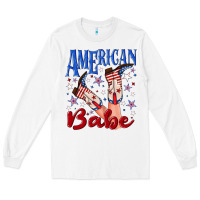 White American babe 4th july Long Sleeve Tee - texasbilliewilder