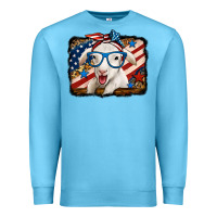 Ocean Blue 4th of july baby sheep Premium Sweatshirt - Jasminsmagicworld