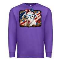 Purple 4th of july baby sheep Premium Sweatshirt - Jasminsmagicworld