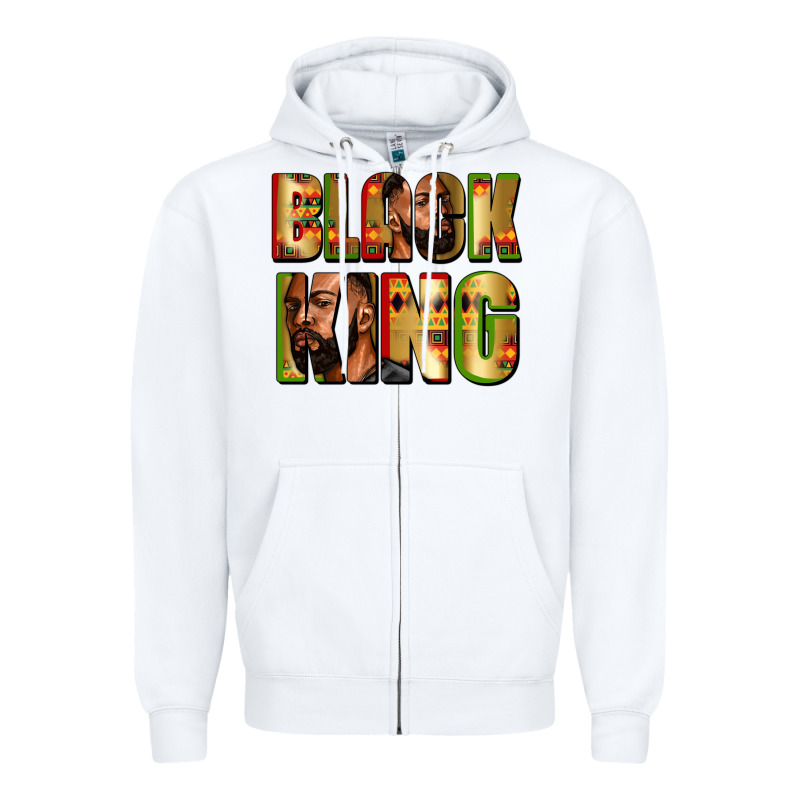 Black King Juneteenth Zipper Hoodie by Zillion Design Studio | Teevron