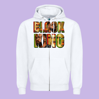 Black King Juneteenth Zipper Hoodie Designed By Zillion Design Studio