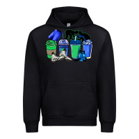 Black wrestling coffee cups Urban Hoodie - NancyCooperArtShop