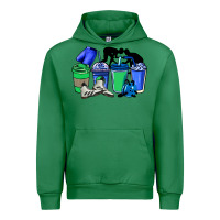 Emerald wrestling coffee cups Urban Hoodie - NancyCooperArtShop