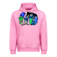 Fuchsia Pink wrestling coffee cups Urban Hoodie - NancyCooperArtShop