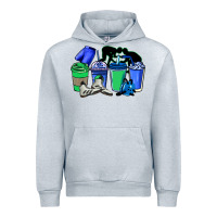 Heather Grey wrestling coffee cups Urban Hoodie - NancyCooperArtShop