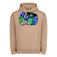 Pigment Burro wrestling coffee cups Urban Hoodie - NancyCooperArtShop