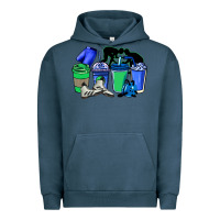 Pigment Midnight Navy wrestling coffee cups Urban Hoodie - NancyCooperArtShop