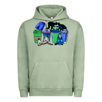 Pigment Oil Green wrestling coffee cups Urban Hoodie - NancyCooperArtShop
