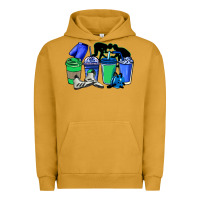 Pigment Peanut Butter wrestling coffee cups Urban Hoodie - NancyCooperArtShop