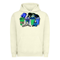 Pigment Pistachio wrestling coffee cups Urban Hoodie - NancyCooperArtShop
