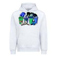 White wrestling coffee cups Urban Hoodie - NancyCooperArtShop