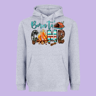 Born To Camp Heavyweight Hoodie Designed By Jahusdesignshop