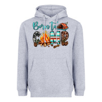 Heather Grey born to camp Heavyweight Hoodie - JahusDesignShop