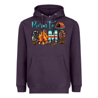 Plum born to camp Heavyweight Hoodie - JahusDesignShop