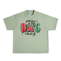 Oil Green crazy dog lady Urban Heavy Tee - MaliasSmallBusiness