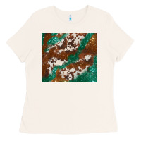 Bone brown cowhide glitter Ladies Tee - BarkalooDesign