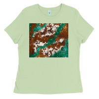 Matcha brown cowhide glitter Ladies Tee - BarkalooDesign