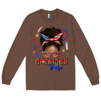 Chestnut American babe afro messy bun Long Sleeve Tee - texasbilliewilder