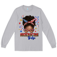 Moon Dust American babe afro messy bun Long Sleeve Tee - texasbilliewilder