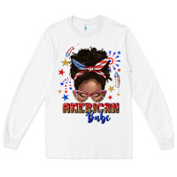 White American babe afro messy bun Long Sleeve Tee - texasbilliewilder