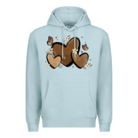 Blue Mist melanin hearts Premium Hoodie - MaliasSmallBusiness