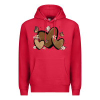 Cardinal melanin hearts Premium Hoodie - MaliasSmallBusiness