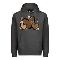 Charcoal Heather melanin hearts Premium Hoodie - MaliasSmallBusiness