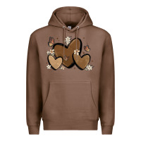 Chestnut melanin hearts Premium Hoodie - MaliasSmallBusiness