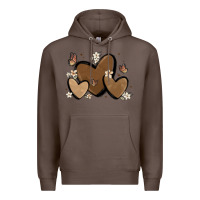 Coffee melanin hearts Premium Hoodie - MaliasSmallBusiness